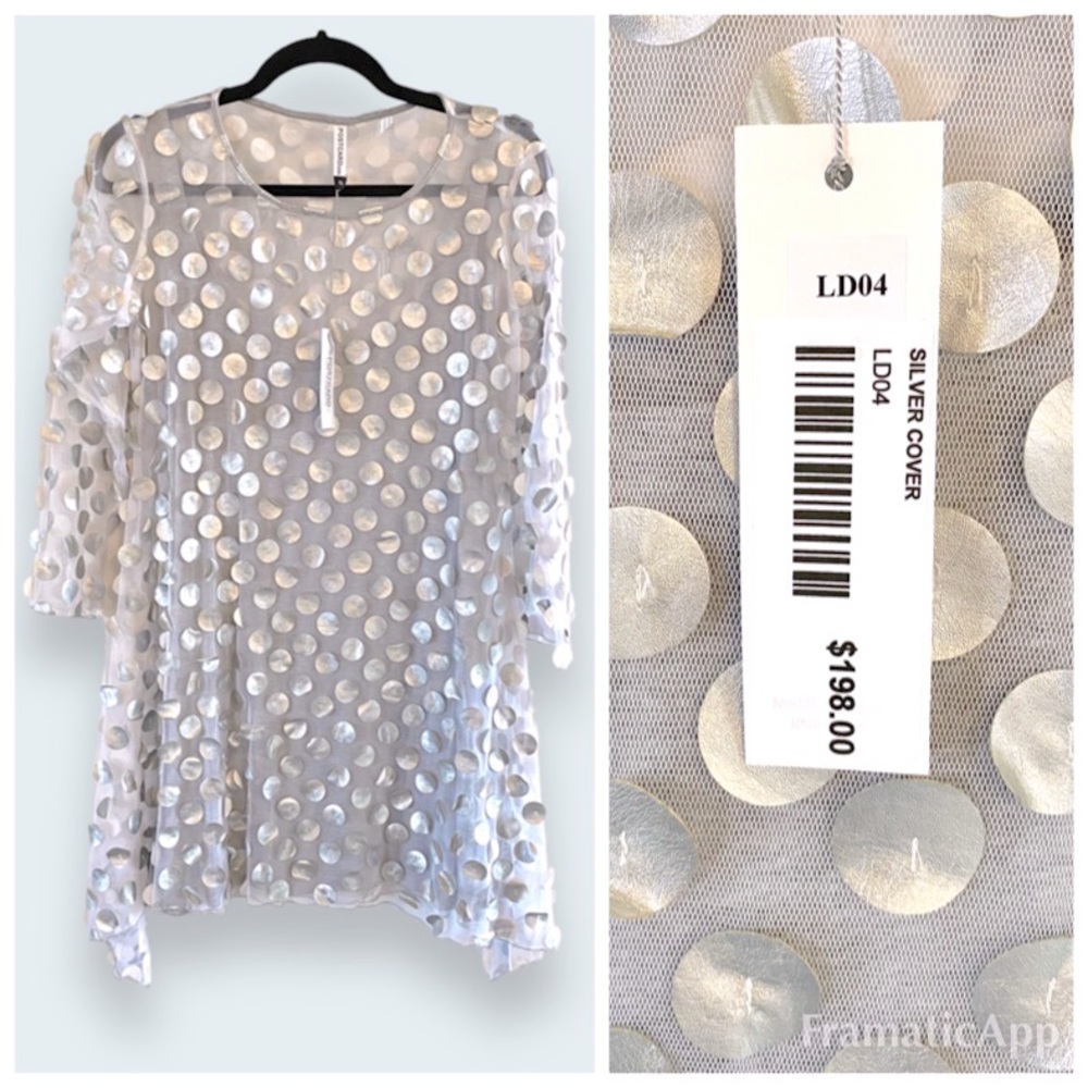 NWT $198 Postcard USA Polka Dot Appliqué Dress SZ S